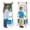 Blue, variant on imerelez 3-in-1 Wooden Easel with Magnetic Chalkboard & Whiteboard, Height Adjustable 40-49.5", 60 Accessories, Paper Roll, Art Tray & Storage Bag – Blue