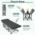 thumbnail image 6 of Seeutek XXL Folding Camping Cot for Adults Oversized Sleeping Cot with Mattress, Carry Bag, Strapping, Cot Bed for Tent, Office Support 500lbs, 6 of 9
