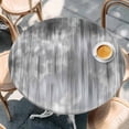 thumbnail image 2 of Grey Round Tablecloth, Fitted Table Cover with Elastic for 45"-54" Round Tables, Modern Abstract Art Ombre Striped Table Cloth Outdoor Indoor Dinning Party Waterproof Tablecloths, 2 of 7