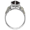thumbnail image 2 of 14k White Gold Natural Smoky Topaz Ring Diamond Halo Oval 10x8mm, 1/2 inch wide, size 5, 2 of 4