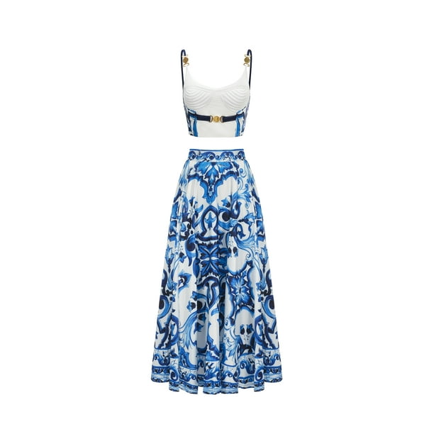 Set de dos piezas Bellabarnetten Kaona Halter con estampado floral