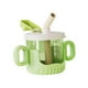 thumbnail image 4 of Taza de entrenamiento de silicona para bebé, taza para sorber de 10Oz/300ml, portátil, a prueba de fugas, con báscula, bonita para niños y bebés Verde CUTICAT botella para niños, 4 of 8