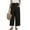 Black, variant on AherBiu Cotton Linen Pants for Women Lightweight Summer Slacks Elastic High Waisted Straight Leg Loose Lounge Pants with Pockets