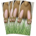 thumbnail image 5 of Brown Easter Bunny Kitchen Dish Towels Set of 1 Absorbent Hand Towels, Lint-Free 18"x28" White Wooden Board Dishcloths Fast Drying for Cooking Baking Home Clean, 5 of 6