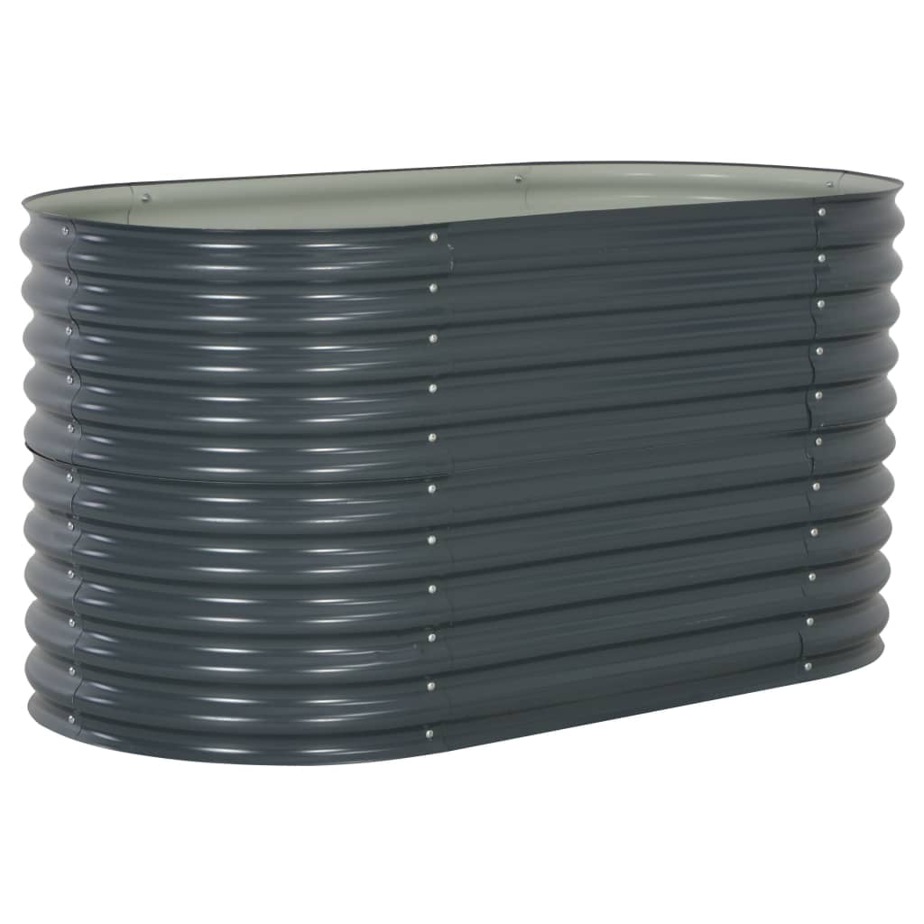 Kepooman Metal Elevated Planter for Garden Vegetable Flower, Gray Kepooman Metal Elevated Planter for Garden Vegetable Flower, Gray