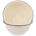 thumbnail image 2 of Miangastore 2 Pcs Bol en Émail Bassine en Émail Rétro Bol en Émail à l'Ancienne Bol Alimentaire en Émail Profond, 2 of 9