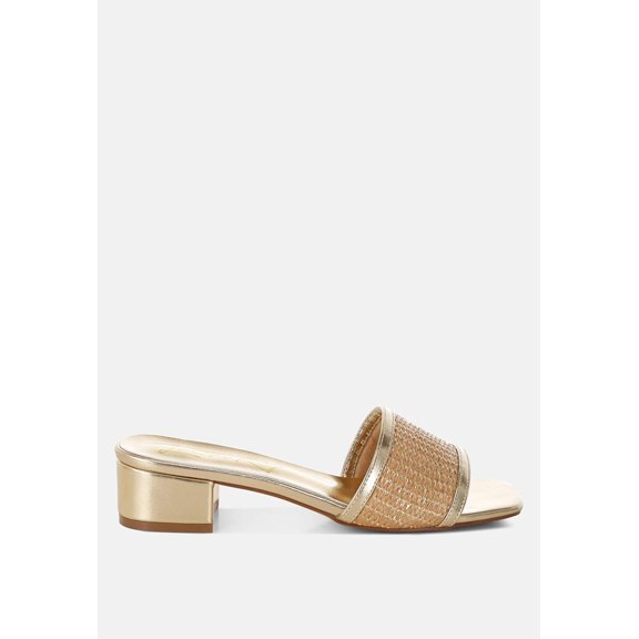 Gisella Raffia Slip On Sandals