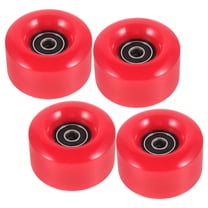 WASHWEPE High Elasticity 4Pcs Red Pu Roller Skate Wheels For Beginners And Professional Skaters