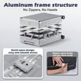 thumbnail image 5 of Luggage Aluminium Frame PC ABS Hardshell Suitcase with Spinner Wheels TSA Lock Zipperless Luggage 28 inch Silver, 5 of 9