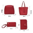 thumbnail image 3 of keusn women four set handbag shoulder bags four pieces tote bag crossbody wallet bags, 3 of 7