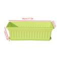 thumbnail image 2 of Resina Rectangular Maceta de Siembra Agujero de Drenaje Plantador de Flores Vegetales Bandeja de Plantas de Jardín en Casa Verde 44x19x14cm 3 Piezas seitruly HA6722-01B, 2 of 6