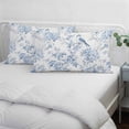 thumbnail image 4 of Blue White Flowers Queen Size Pillow Cover, Pillowcase Protectors with Zipper, Breathable Decorative Throw Pillow Case Cover, Spring Summer Floral Botanical Pillow Shams for Couch Sofa 20x30Inch, 4 of 8