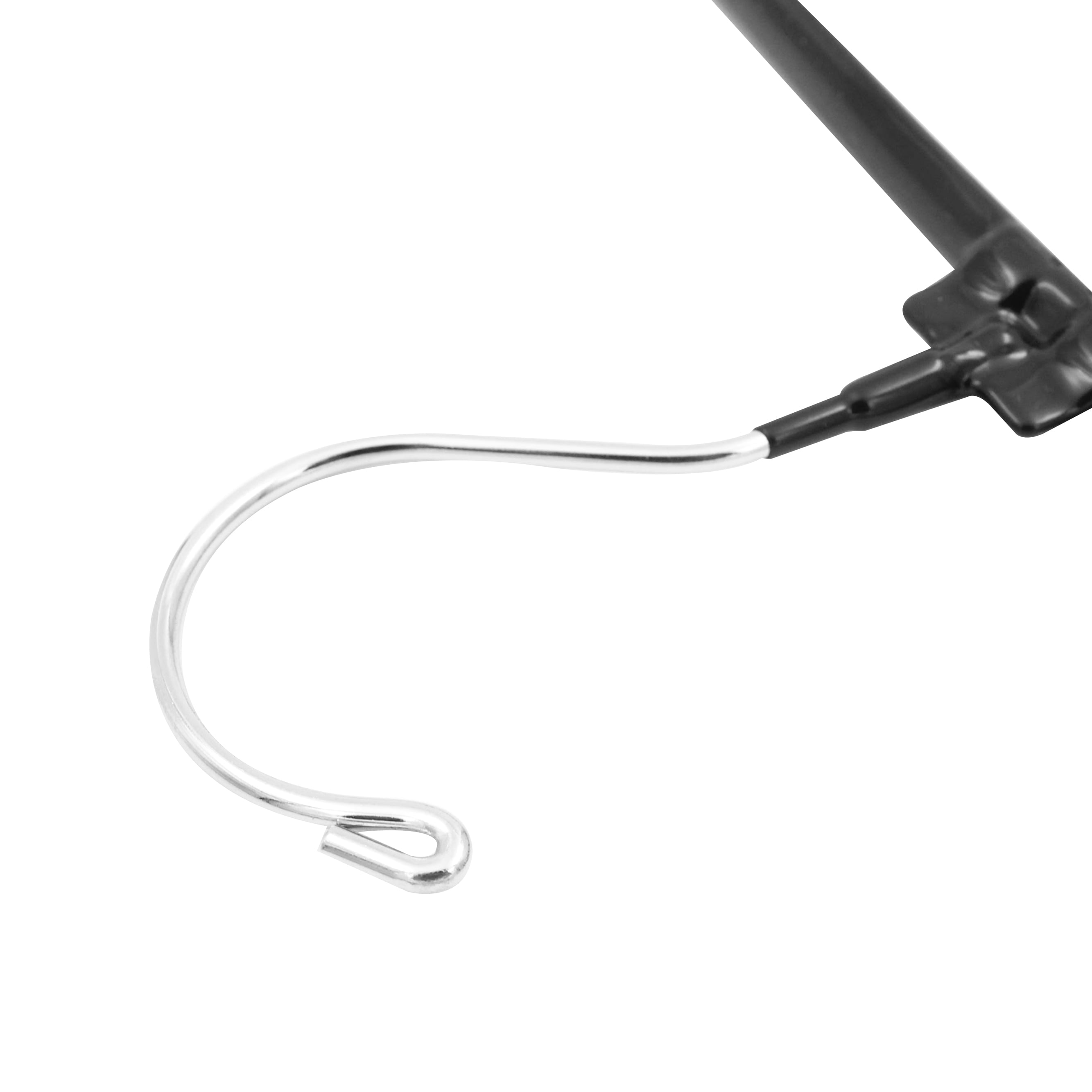 SSWBasics Rubberized Hangers - Black Metal - 16 inch - Case of 20