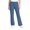 Navy, variant on Plebaso Girls Slim Flare Pants High Elastic Waist Casual Trousers Plain Comfy Bell Bottom Pants with Pockets