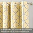 thumbnail image 3 of Driftaway Raymond Geometric Triangle Trellis Pattern Lined Thermal Insulated Blackout/Room Darkening Grommet Energy Saving Window Curtains, 2 Layer, Set Of Two Panels, Each 52"X84" (Gray And Yellow), 3 of 7