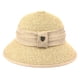 thumbnail image 2 of Sombrero Cloche Gatsby de Lino para Mujer con Banda de Encaje y Flor, 2 of 4