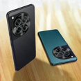 thumbnail image 3 of Plain-Leather All-inclusive Shockproof Phone Case For OnePlus 12 Black, 3 of 5