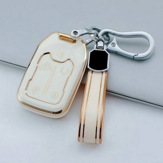 Car Key Fob Cover Case Protector TPU Car Key Case Cover Holder FOB For GMC Sierra Chevrolet Silverado 2019-2020