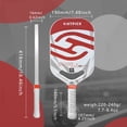 thumbnail image 4 of HTPICK Thermoformed Pickleball Paddle - T700 Carbon Fiber Surface, 16mm Polypropylene Honeycomb Core, USAPA Approved for Professional & Recreational Play, 4 of 9