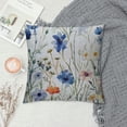 thumbnail image 2 of Creowell Pillow Covers Rustic Farmhouse Decor Watercolor Flowers Pillowcases  Blue Cornflower White Daisy Throw Pillow Case Cushion Cover for Sofa Couch Bedroom, 2 of 5