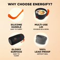 thumbnail image 3 of Vacuum Insulated Food Jar. Large 24oz Bowl incl. Folding Spoon, Cup. Wide Mouth Thermos Keep Hot & Cold Drinks Soup Thermo Lunch Container for Adults. BPA-Free Stainless Steel, Leak Proof, 3 of 5