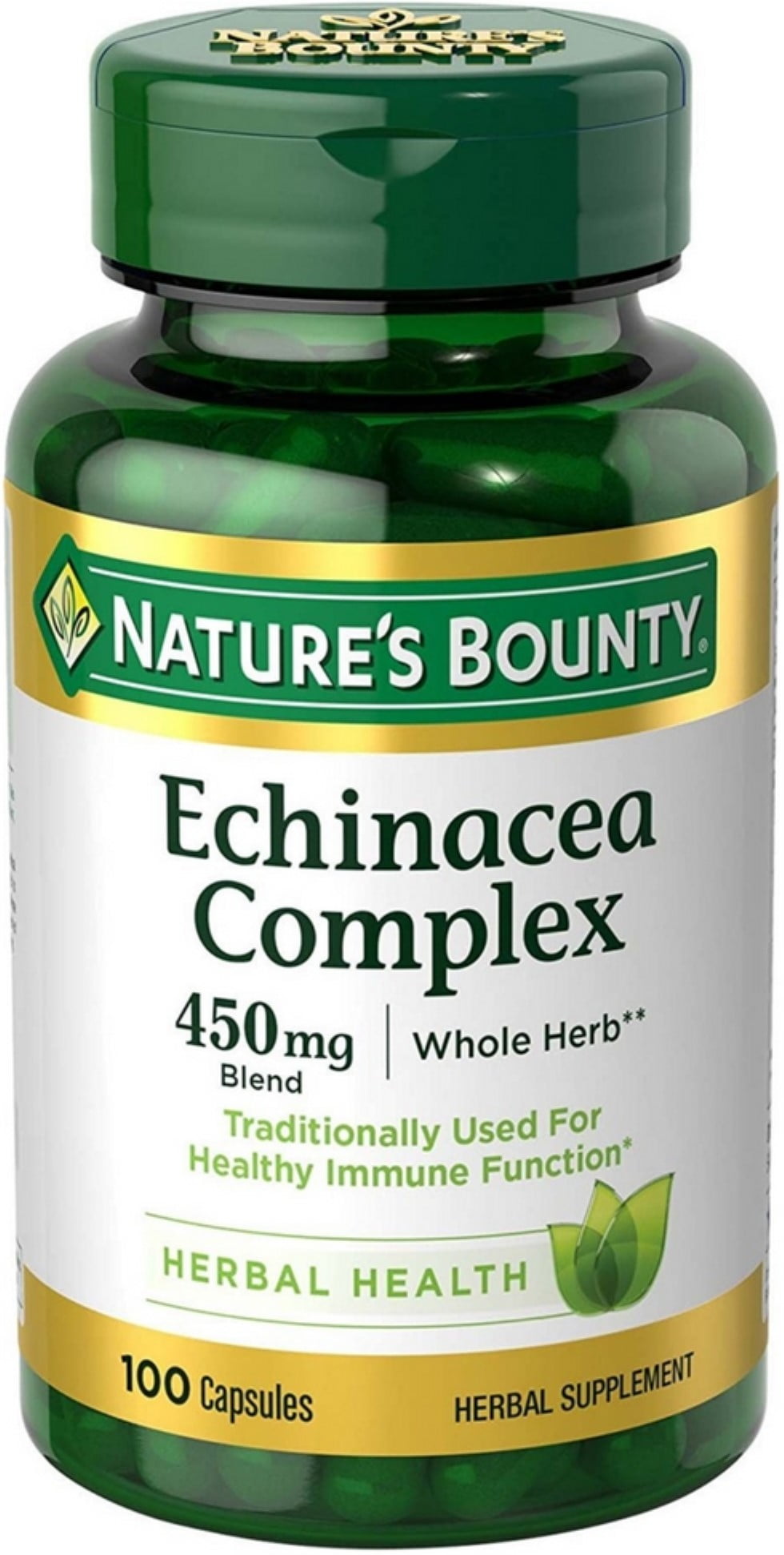 Nature's Bounty Echinacea Complex 450 mg Capsules 100 ea (Pack of 2