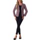 thumbnail image 2 of CHAQUETAS DE TWEED PARA MUJER INSPIRADAS CHIC, CON SOLAPA EN V, MANGA LARGA, ABIERTO EN FRONTAL, BLAZER DE TWEED A CUADROS XL ROJO Y NEGRO, 2 of 6