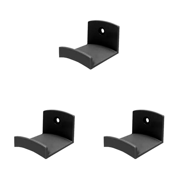 Hat Hook Minimalist Hat Rack Wall Mount No Drilling, 3PCS, 4.6x5x3.5 cm, Black 3 Packs