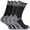 Black/Grey, variant on Mens Heavy Weight Reinforced Toe Work Boot Socks (Pack Of 4)