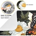 thumbnail image 2 of Butterfly Dish Drying Mat, Absorbent Microfiber Pad Protector For Kitchen Counter Top Mat Dish Drainboard 16x18in, 2 of 7