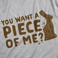 thumbnail image 2 of Mens You Want A Piece Of Me T Shirt Funny Chocolate Easter Bunny Tee Graphic Tees, 2 of 7