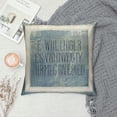 thumbnail image 2 of PHYHOO Lifestyle Throw Pillow Cushion Cover, Motivational at The End of Words Concept Typographic Artwork Print, Decorative Square Accent Pillow Case, Mint Teal White, 2 of 5