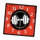 thumbnail image 2 of Reloj de pared,Reloj de pared cuadrado con diseño de mancuernas de fitness,Reloj de pared con estampado de mancuernas,Reloj de pared acrílico silencioso sin tictac,Reloj de pared decorativo, 2 of 9