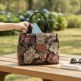 thumbnail image 6 of Hsqqdc Floral Print Canvas Tote Bag, Large Capacity Work Shoulder Handbag, 6 of 7