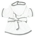 thumbnail image 1 of White Pet Bathrobe Pajama with Belt - M Size Soft Polyester Robe for Dogs, Absorbent & Warm Post-Bath/Outdoor Wear, Easy to Put On, Machine Washable, Suitable for 6-10kg Pets (Back Length 38cm), 1 of 6