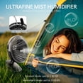 thumbnail image 2 of Ventilador con clip LiangJJ de 6 pulgadas con niebla y luz LED de 8000 mAh, color negro, 2 of 7
