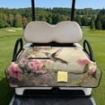 thumbnail image 2 of COEQINE Golf Cart Seat Blanket Towel, Folds Compact for Carrying, 51.2x30.3 Inch Fit for EZGO/Yamaha/Club Car, 4 Compartment Storage, Quilted Comfort Layer, Pink Green Hummingbird Floral, 2 of 8