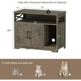 thumbnail image 5 of VEANERWOOD Cat Litter Box Enclosure with Cat Scratch Pad,Hidden Cat Washroom Furniture with Entry Open Compartment,Gray, 5 of 6