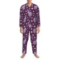 thumbnail image 3 of Balery Snake And Flower Pijama para Hombre de Dos Piezas con Manga Larga, Conjunto de Dormir y Descanso Suave con Bolsillos-Large, 3 of 7