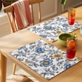 thumbnail image 4 of Vintage Flower Placemats Set of 12, Abstract Floral Non-Slip Place Mats Washable Table Mats for Kitchen Dining Table Decorations Indoor/Outdoor, 4 of 9