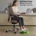 thumbnail image 4 of Portable Under Desk Stepper with Ergonomic Pedals and 100N Resistance for Seated Exercise Green, 4 of 6