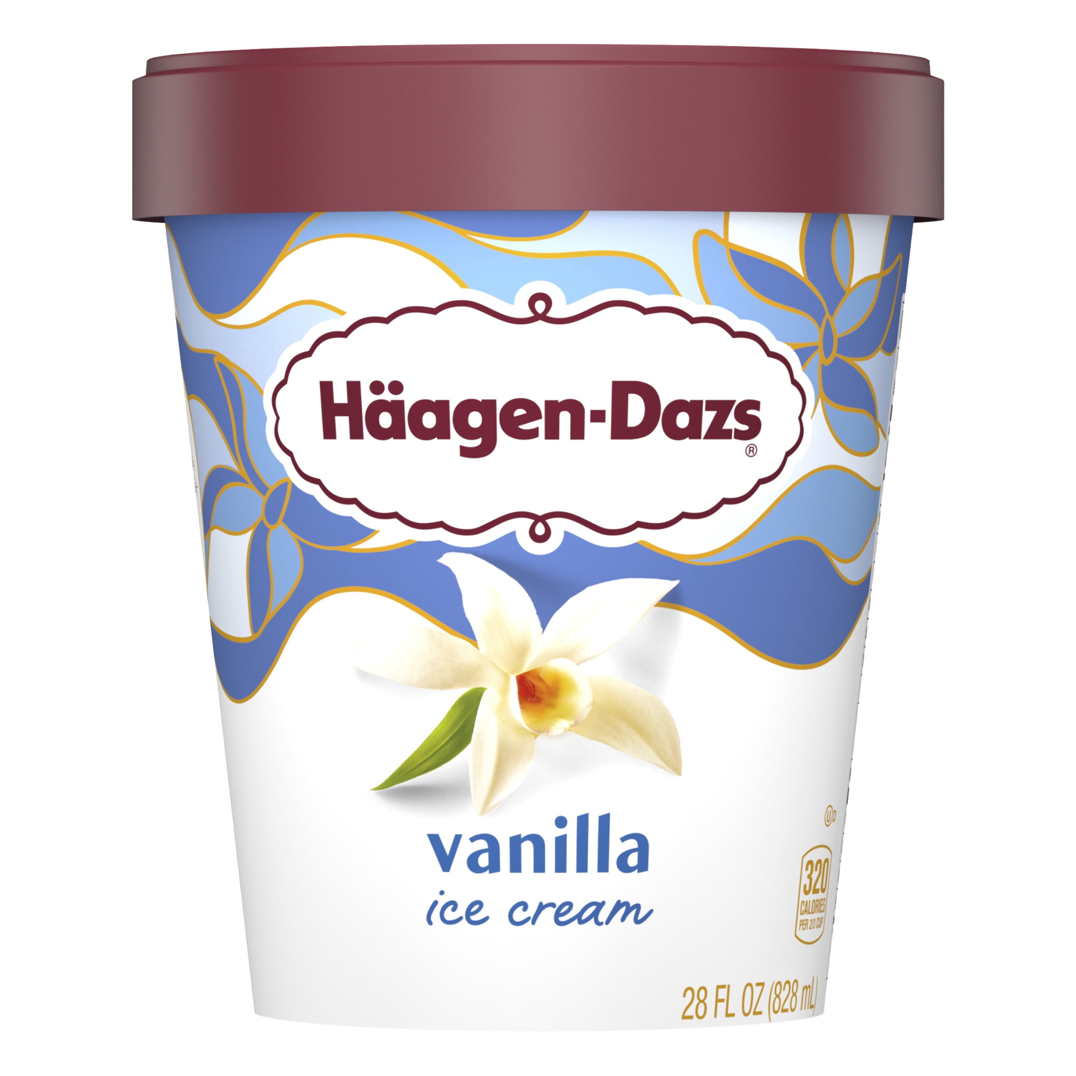 Haagen Dazs Vanilla Ice Cream, Gluten Free, Kosher, 28oz