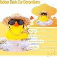 thumbnail image 5 of Car Dashboard Decorations Rubber Duck Car Ornaments With Cool Accessories Mini S, 5 of 6