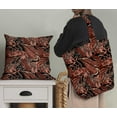 thumbnail image 5 of Soimoi Leaf Printed, Poly Canvas Fabric, Decor Sewing Fabric by The Yard 56 Inch Wide,Decorative Fabric for Curtains Tote Bags, Rust Brown, 5 of 6