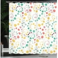 thumbnail image 3 of Ambesonne Modern Art Shower Curtain, Grunge Polka Dots Print, 69"Wx84"L, Brown Salmon, 3 of 4