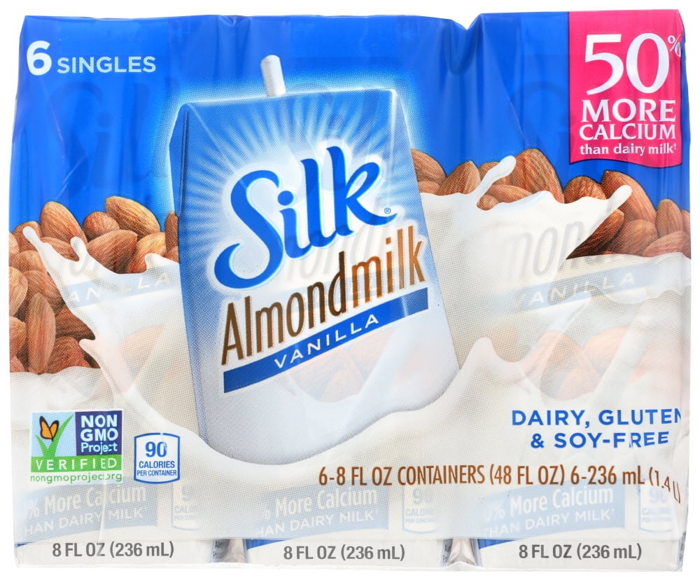 Silk Pure Almond Milk Vanilla, 6/8 Fl Oz