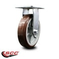 thumbnail image 2 of 8 Inch Heavy Duty Top Plate Polyurethane Rigid Caster with Roller Bearing SCC, 2 of 2