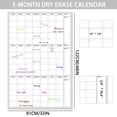 thumbnail image 3 of Wall Calendar Dry Erase, Planner Monthly, 3 Month Calendar, Undated Planner, Calendar Planner, Dry Erase Markers, Circular Adhesive Magnets, 2 Erasable Markers, 1 Pc Board, Notes, 3 of 8