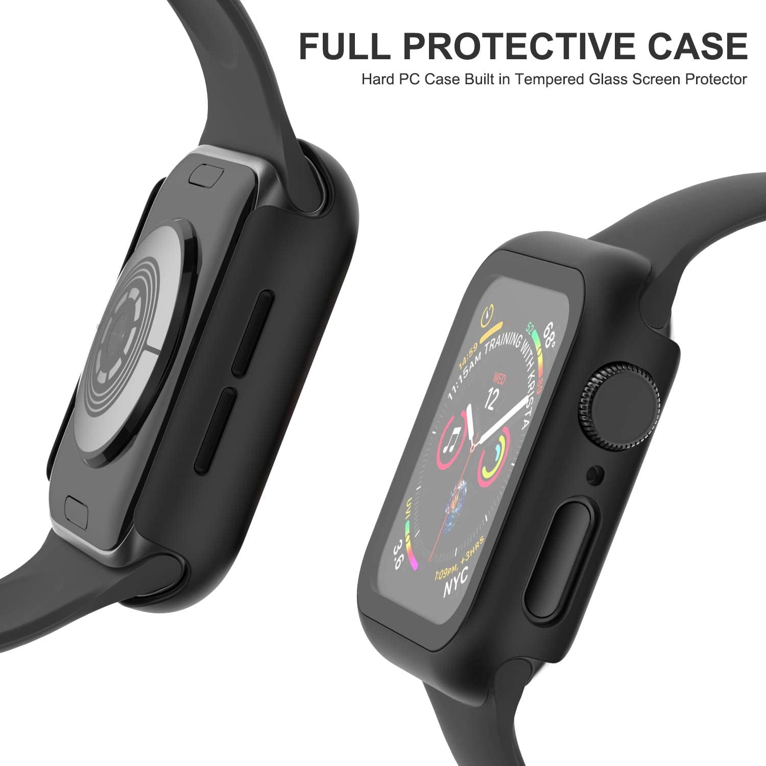 Compre Nillkin Para Apple Watch SE / SE (2022) / Série 4 / 5 / 6 44 mm de  Liga Com Capa Protetor Robusta Com Banda de Relógio TPU - Preto da China