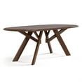 thumbnail image 3 of Furniture of America Pradan 7-Piece Solid Wood Dining Table Set in Rich Walnut, 3 of 17